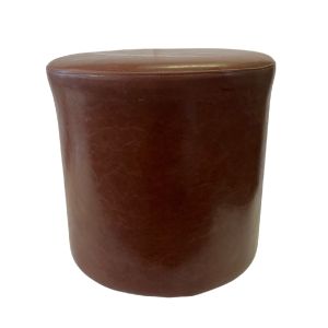Ottoman Brown Leather