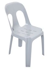 white slotted chair
