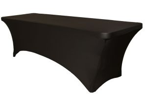 Black Lycra Fitted Tablecloth (suit our 1.8m Table)